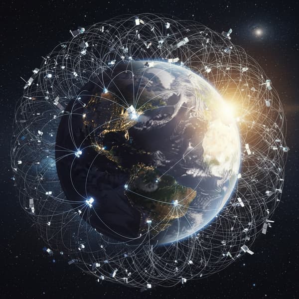 Спутники Starlink на орбите