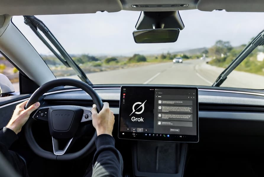 Grok AI interface in Tesla