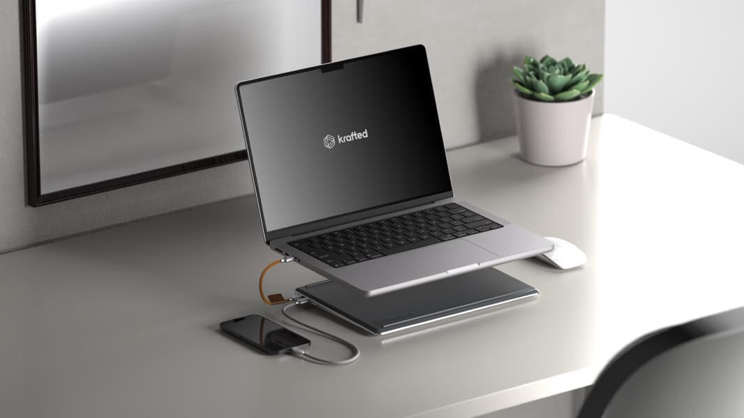 Krafted Edge під ноутбуком
