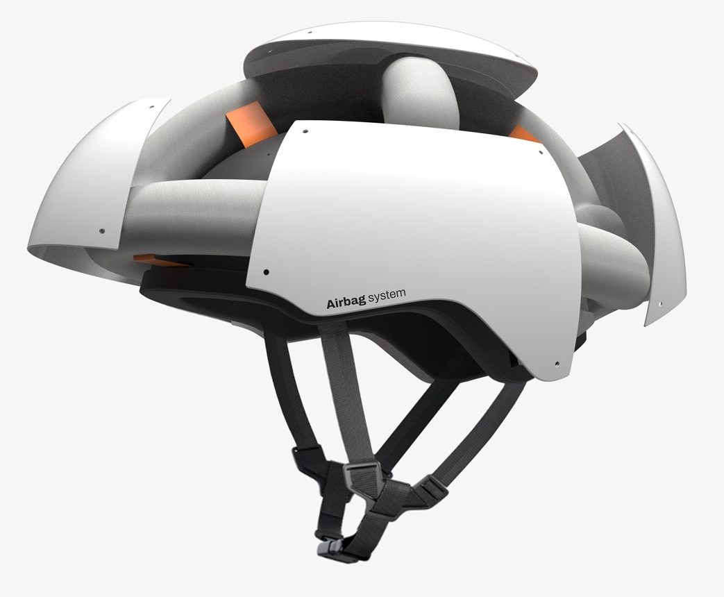 The Airbag bike helmet provides better head protection for cyclists