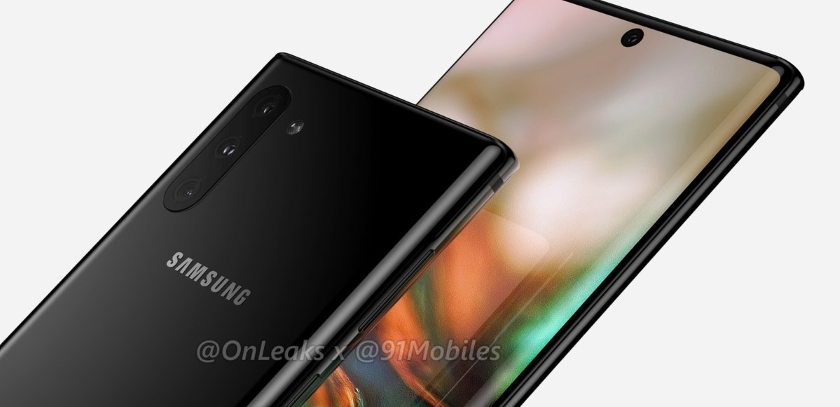Samsung Galaxy Note 10 з'явився на рендерах із потрійною камерою, отвором в екрані та без роз'єму для навушників