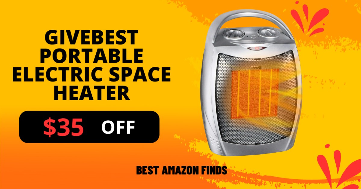 GiveBest Portable Electric Space Heater - Today $35 Off!