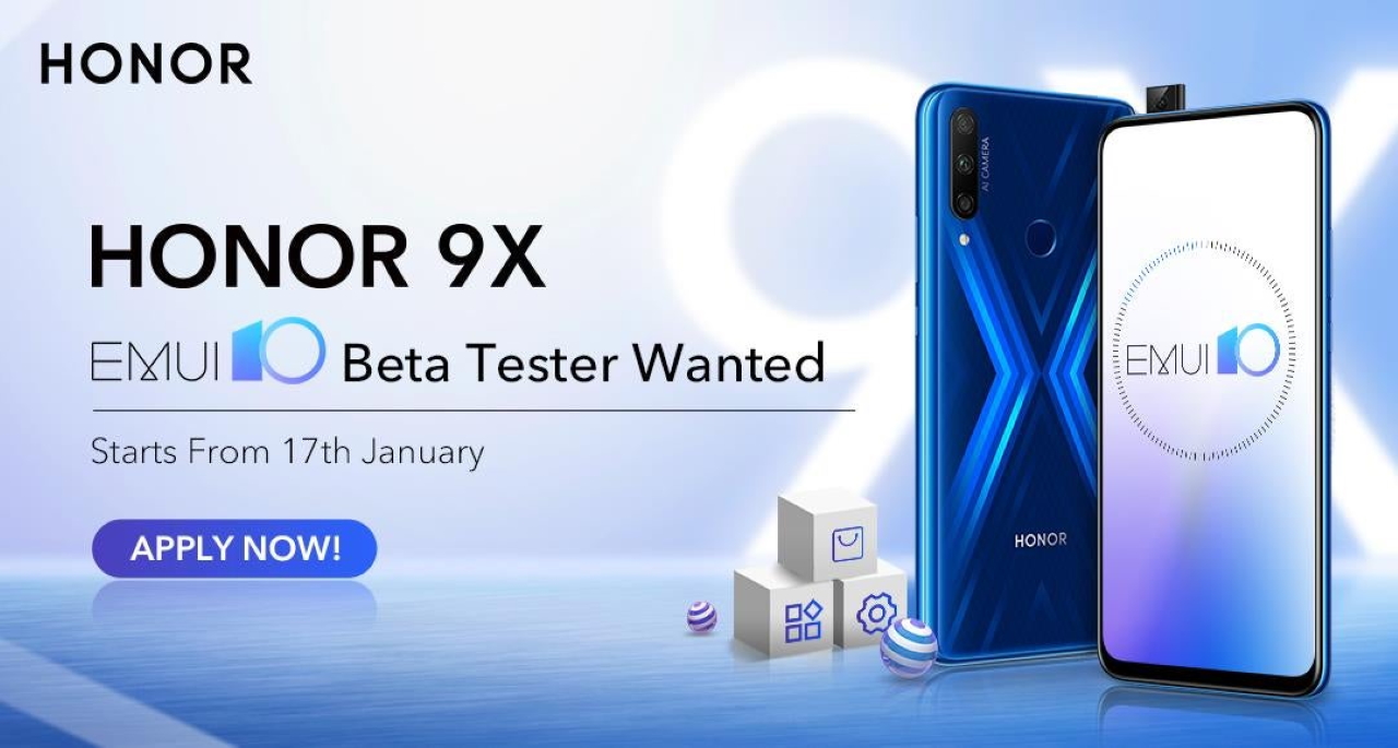 Huawei готує бета-тест EMUI 10 (Android 10) для Honor 9X на глобальному ринку