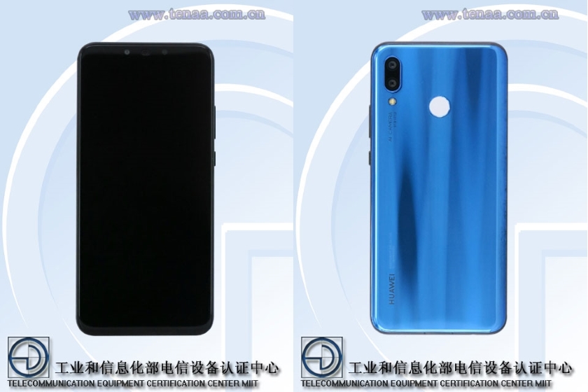 Huawei Nova 3 в TENAA: 6.3-дюймовый дисплей и 6 ГБ ОЗУ