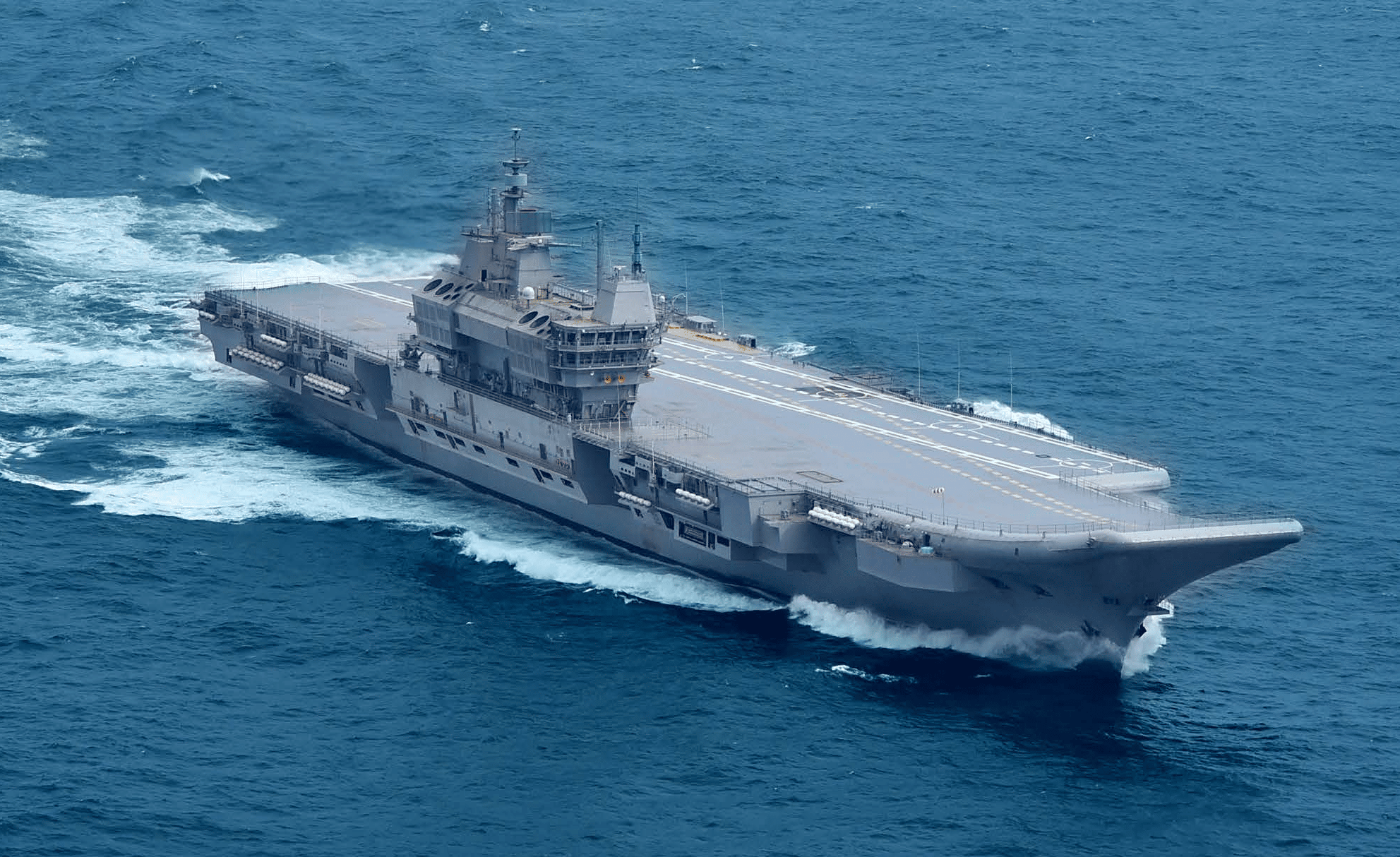 India has built the first aircraft carrier INS Vikrant at a cost of $2.5 billion - it can carry F-18 Super Hornet, Rafale M, Tejas and MiG-29 fighters
