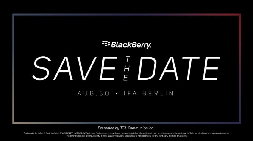 TCL готовится к презентации нового смартфона BlackBerry 30 августа