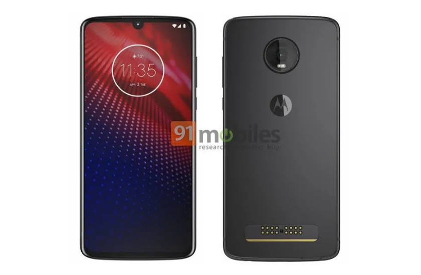 Moto Z4 появилась на пресс-рендере с каплевидным вырезом и одной камерой