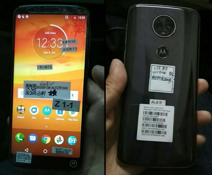 Первые живые фото Motorola Moto E5 Plus: одноглазый Джо