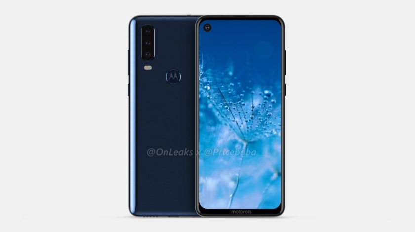 Motorola One Power 2019 на рендерах: дисплей с отверстием и тройная основная камера