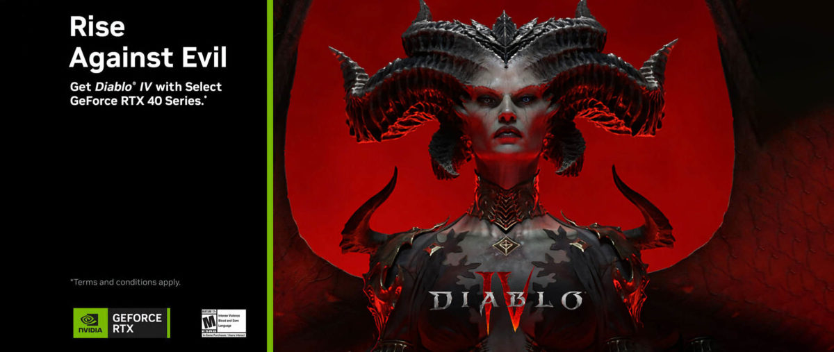 NVIDIA offre Diablo IV aux acheteurs de cartes graphiques GeForce RTX 4070, RTX 4070 Ti, RTX 4080 et RTX 4090.