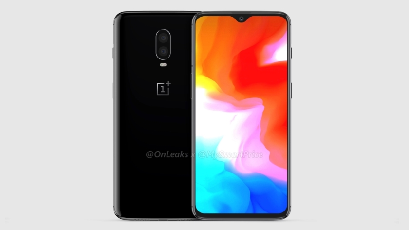 Рендеры OnePlus 6T: каплевидный вырез на экране, двойная камера и сканер под дисплеем