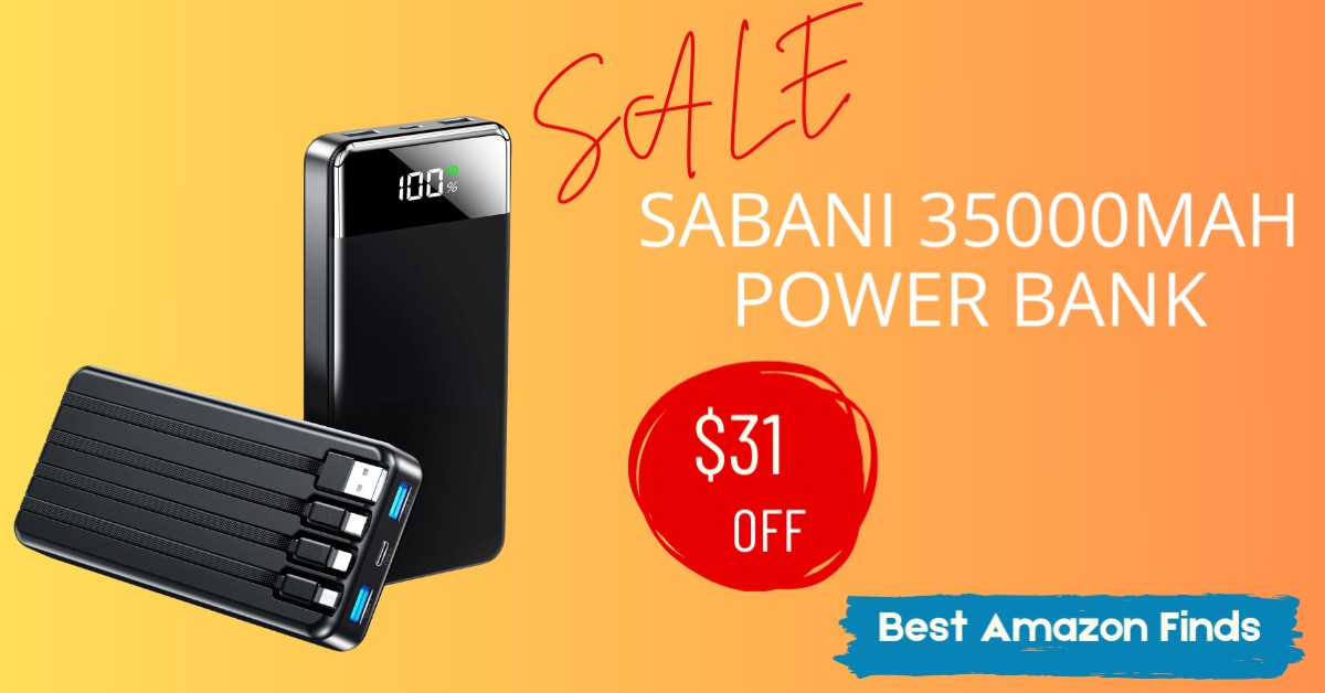 SABANI 35000mAh Power Bank - Limited time deal $31 Off!
