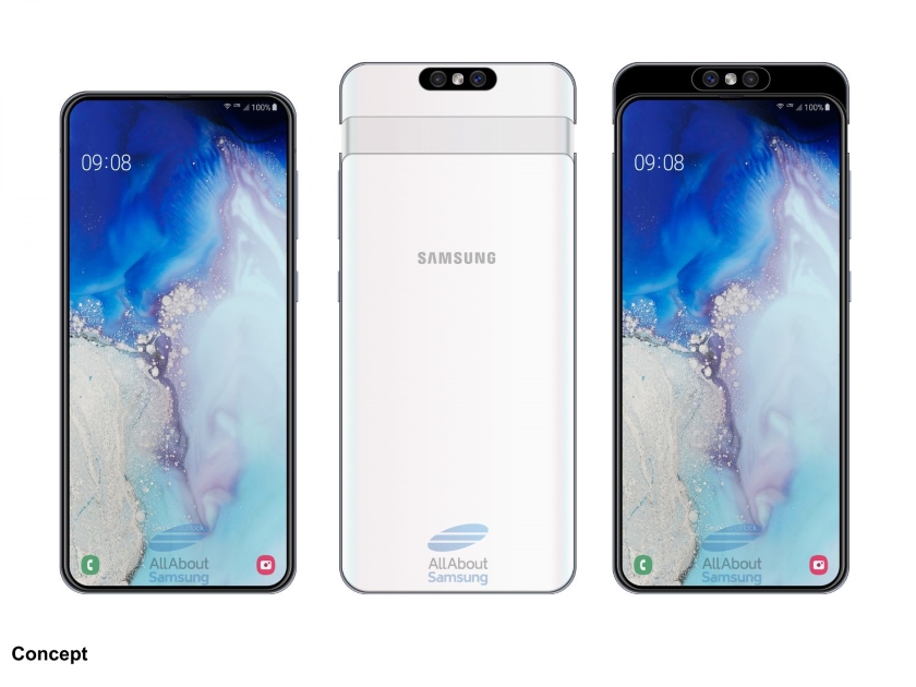 Бюджетний флагман Samsung Galaxy A90 з висувною камерою з'явився на концепт-рендерах