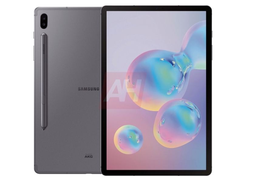 Качественные рендеры планшета Galaxy Tab S6: двойная камера, фирменный стилус S Pen и три расцветки корпуса