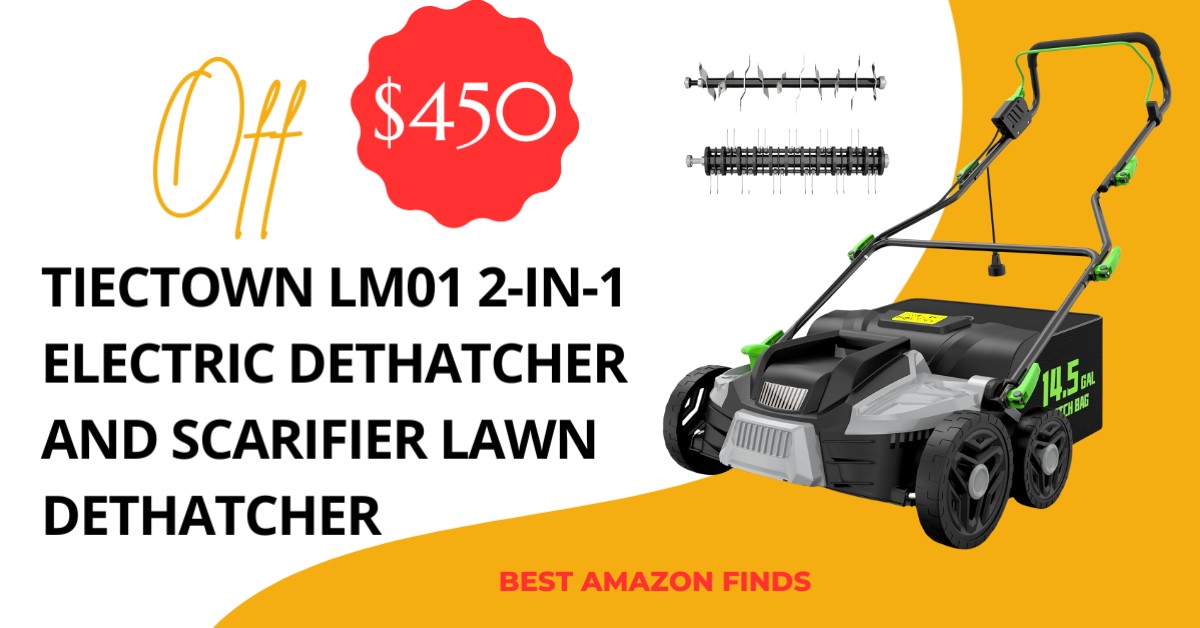 TIECTOWN LM01 2-in-1 Electric Dethatcher and Scarifier with a massive $450 NOW!