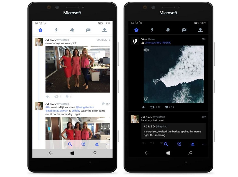 Twitter выпустил приложение для Windows 10 Mobile