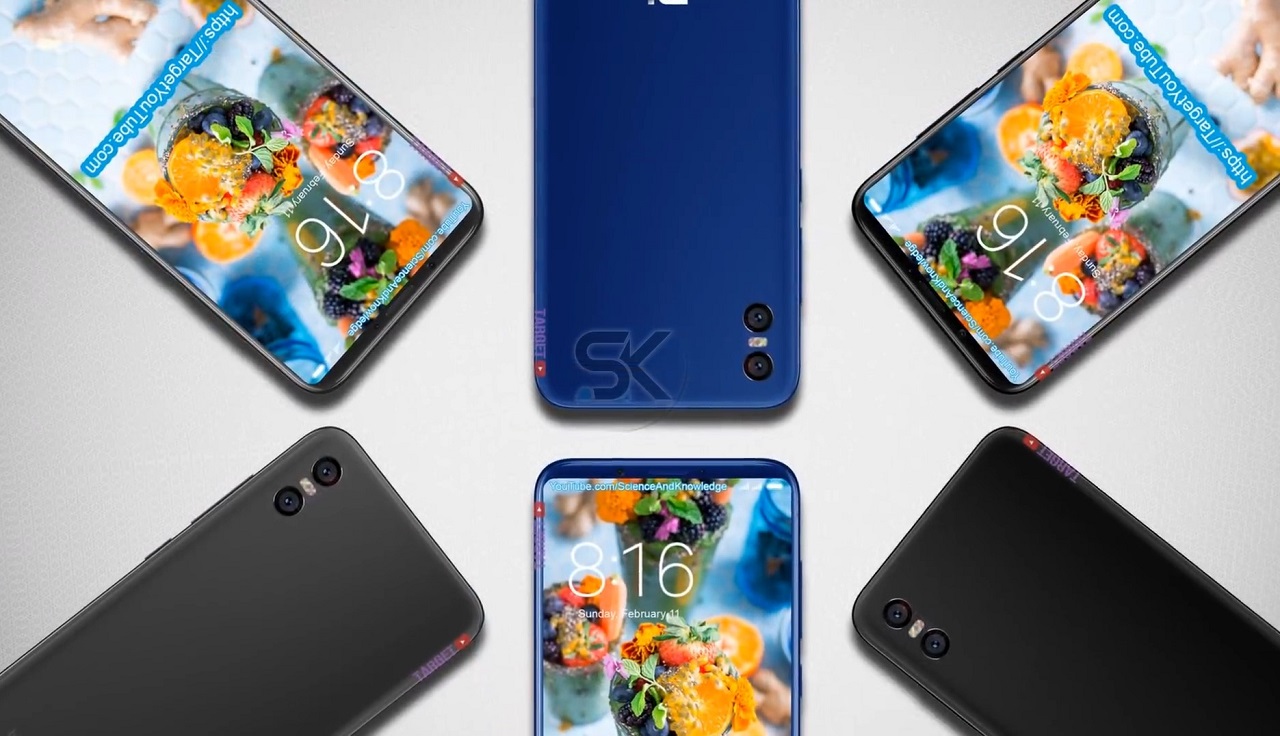 Xiaomi Mi 7 video conjecture: frameless flagship with a built-in fingerprint scanner