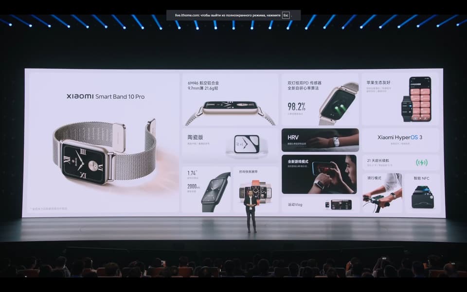 Xiaomi Smart Band 10 Pro функции