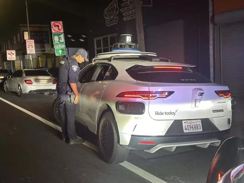 California police now have a legal lever over driverless car operators. Photo: San Bruno Police Department