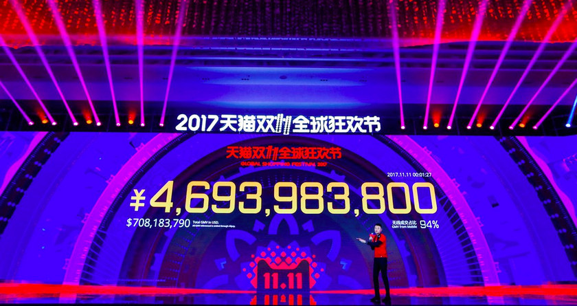 В «День холостяка» китайские магазины продали товаров на $38.2 млрд