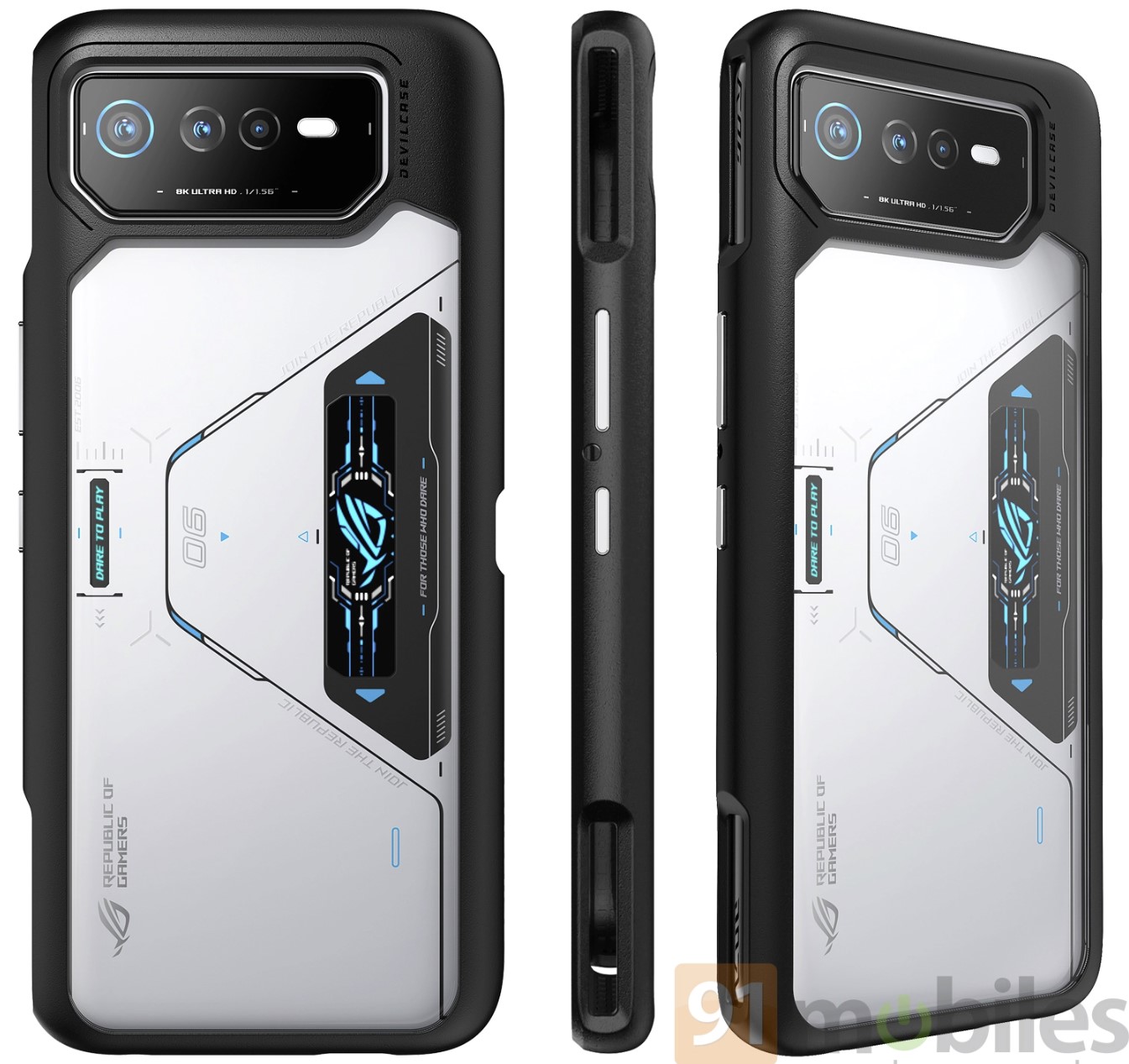 ASUS ROG Phone 6 Press Renders Fuite avec quelques accessoires