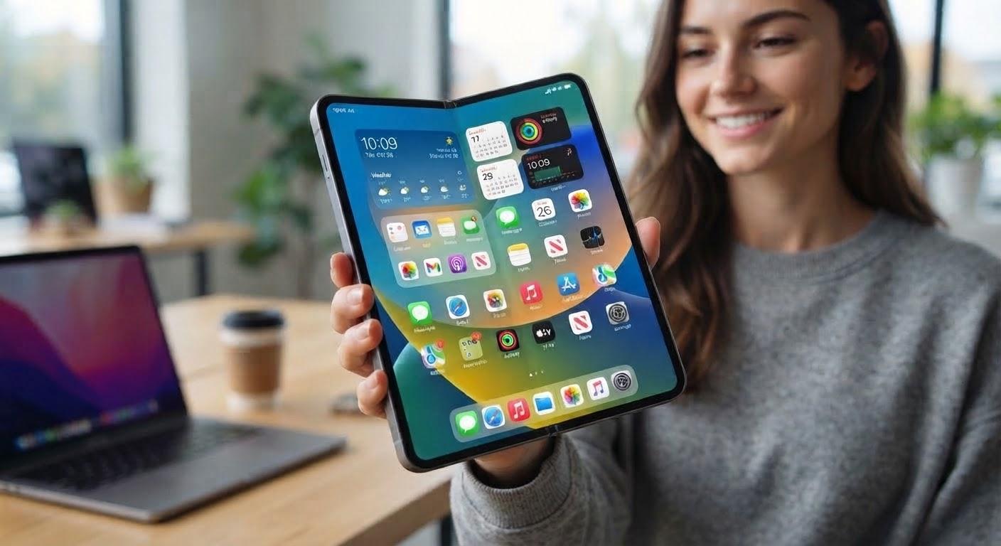 Концепт складного iPhone із лінією згину