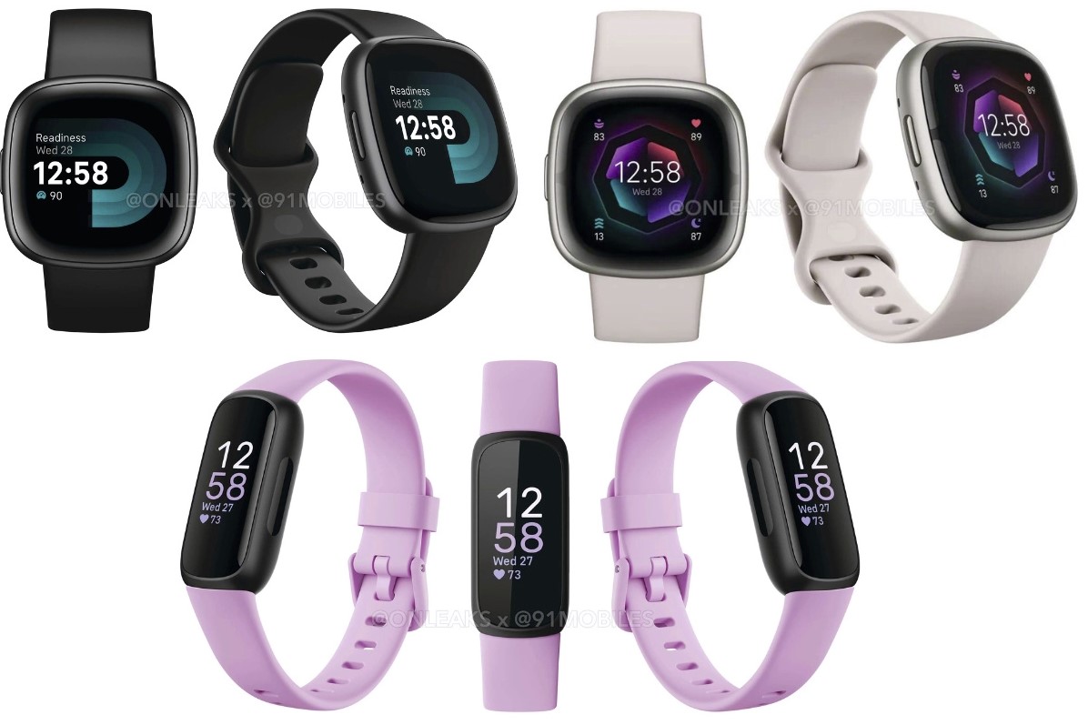 Fitbit Sense 2. Versa 4, and Inspire 3 official renders leaked