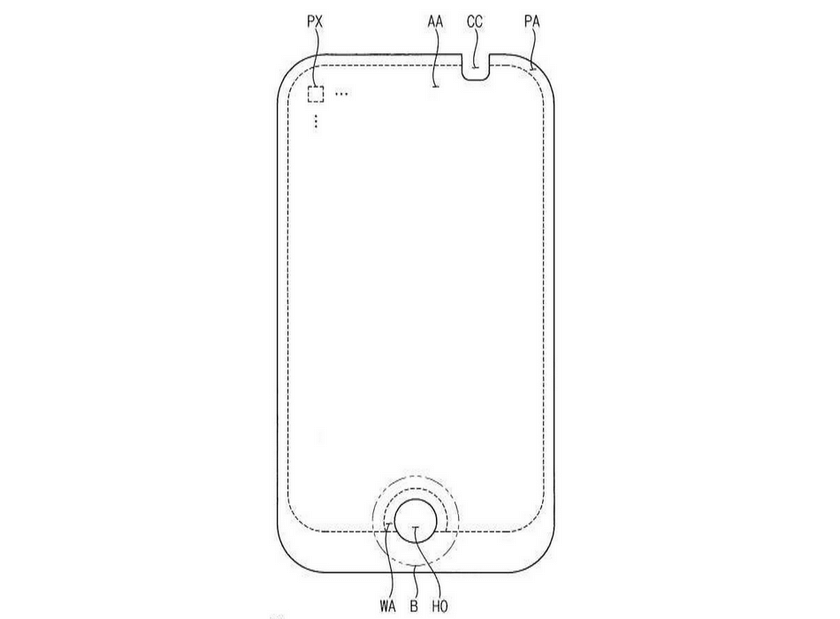 Патент Samsung намекает на вырез дисплея Galaxy S9 для сканера отпечатков