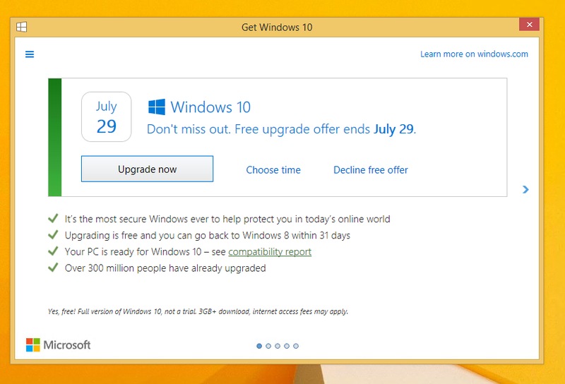 Отказаться от обновления до Windows 10 стало гораздо проще