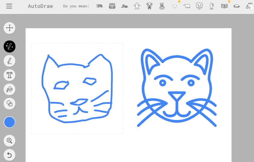 Google AutoDraw превращает каракули в клип-арт