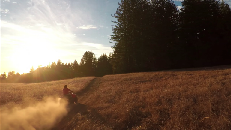 Первое видео снятое с квадрокоптера GoPro
