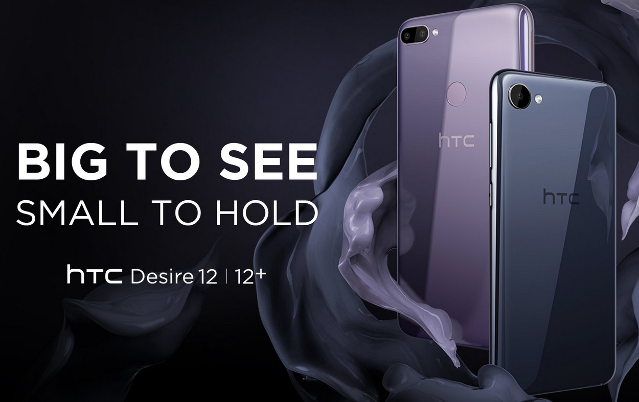 HTC Desire 12 and 12+: glass, screen 18: 9 and modest specifications