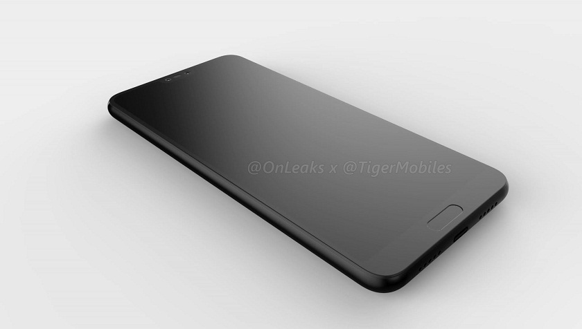 3D-renderers of the flagship Huawei P20