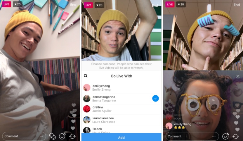 В трансляции в Instagram теперь можно пригласить друга