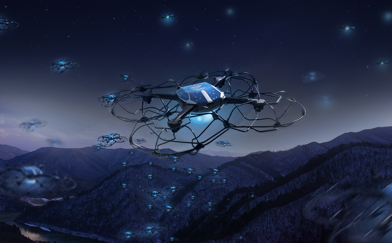 Video: 1200 drones draw air figures at the opening of the Olympics