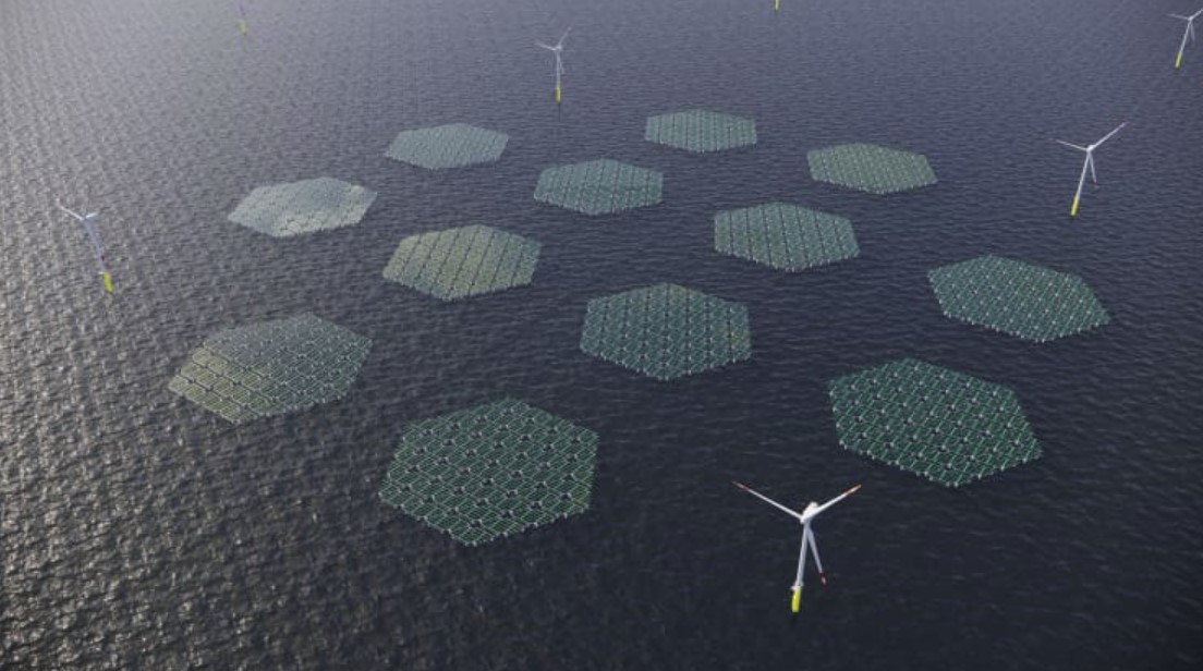 Les panneaux solaires glisseront sur les vagues "comme un tapis" en mer du Nord
