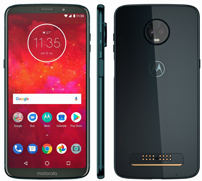 Стали известны характеристики Moto Z3 Play и программные фишки Motorola