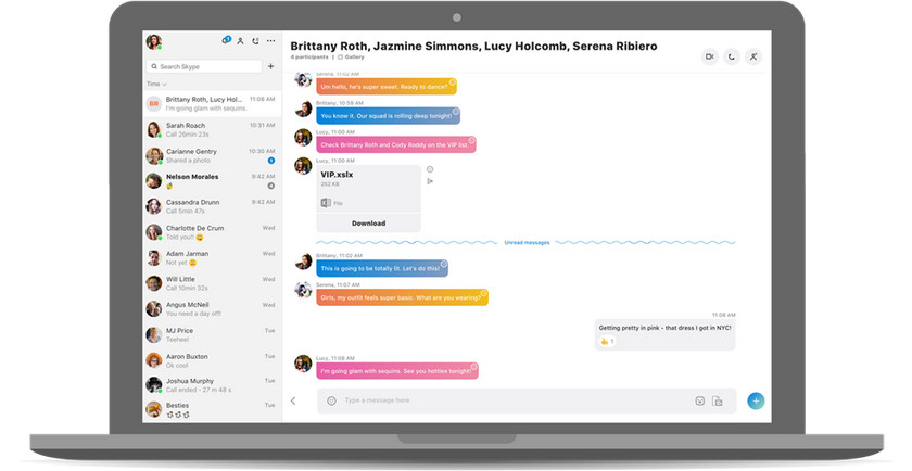 Настольный Skype вышел в новом дизайне