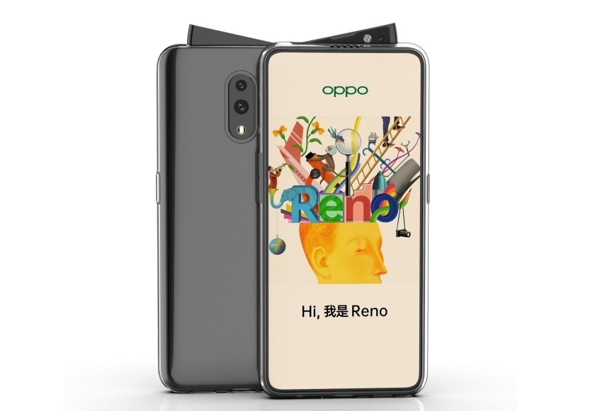 Oppo Reno с необычной выдвижной фронтальной камерой появился на рендерах