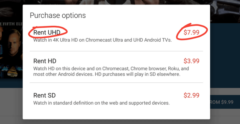 В Google Play Movies теперь доступны 4K-фильмы