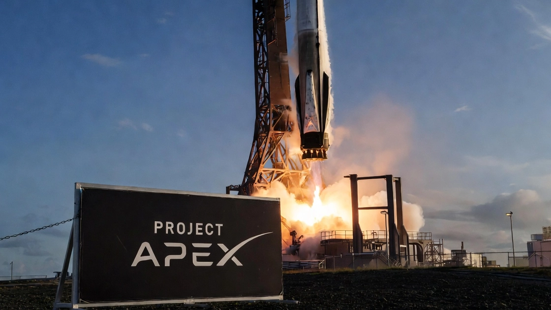 Fusée SpaceX Starship sur son pas de tir avant le lancement