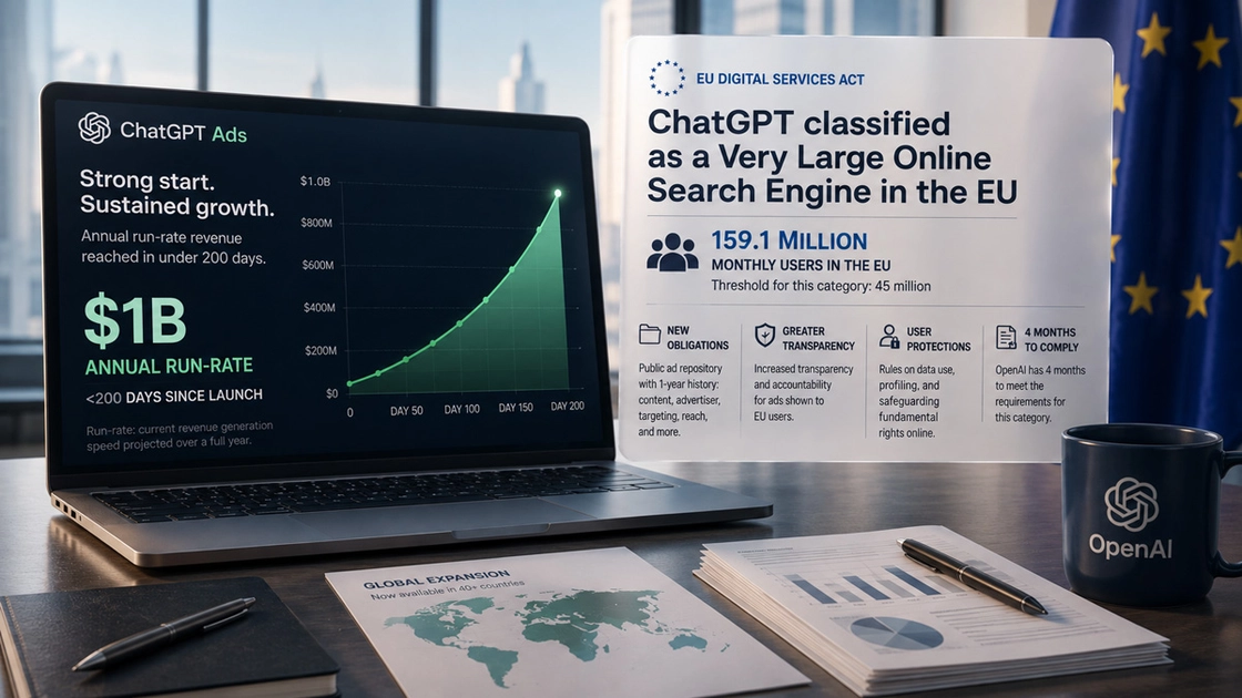 ChatGPT's ad business hits $1 billion in six months — now the EU wants a word