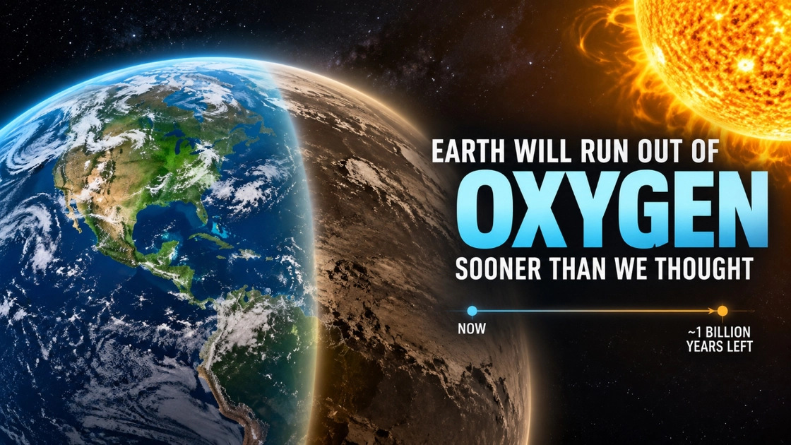 Illustration de l'atmosphère terrestre primitive, avant la Grande Oxydation — un état que la Terre retrouvera dans environ un milliard d'années.