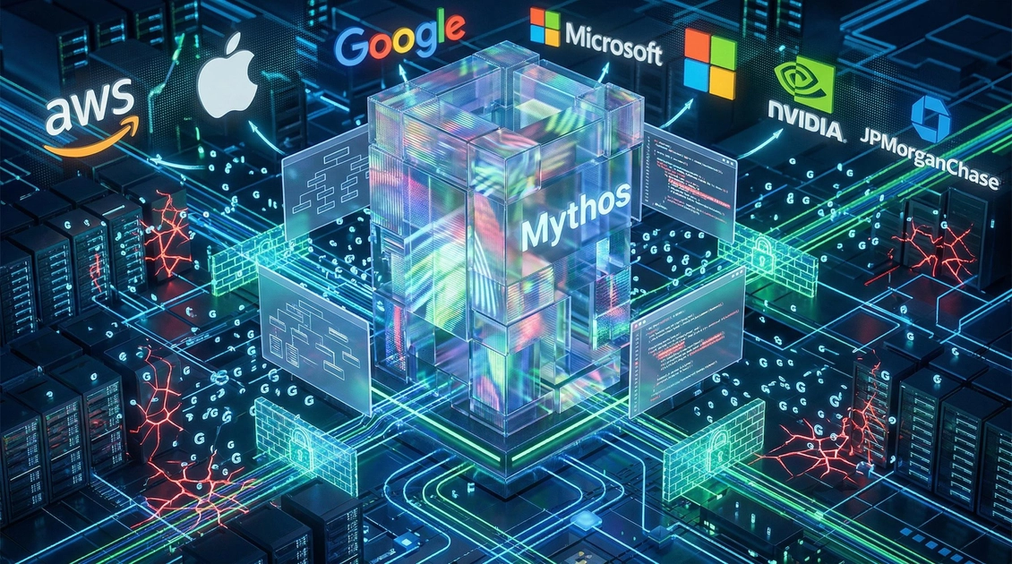 Logo Anthropic sur fond de code informatique sécurisé
