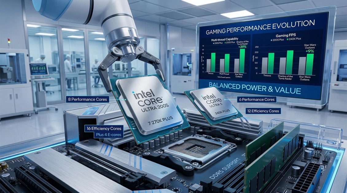Nouveaux processeurs Intel Core Ultra 200S Plus