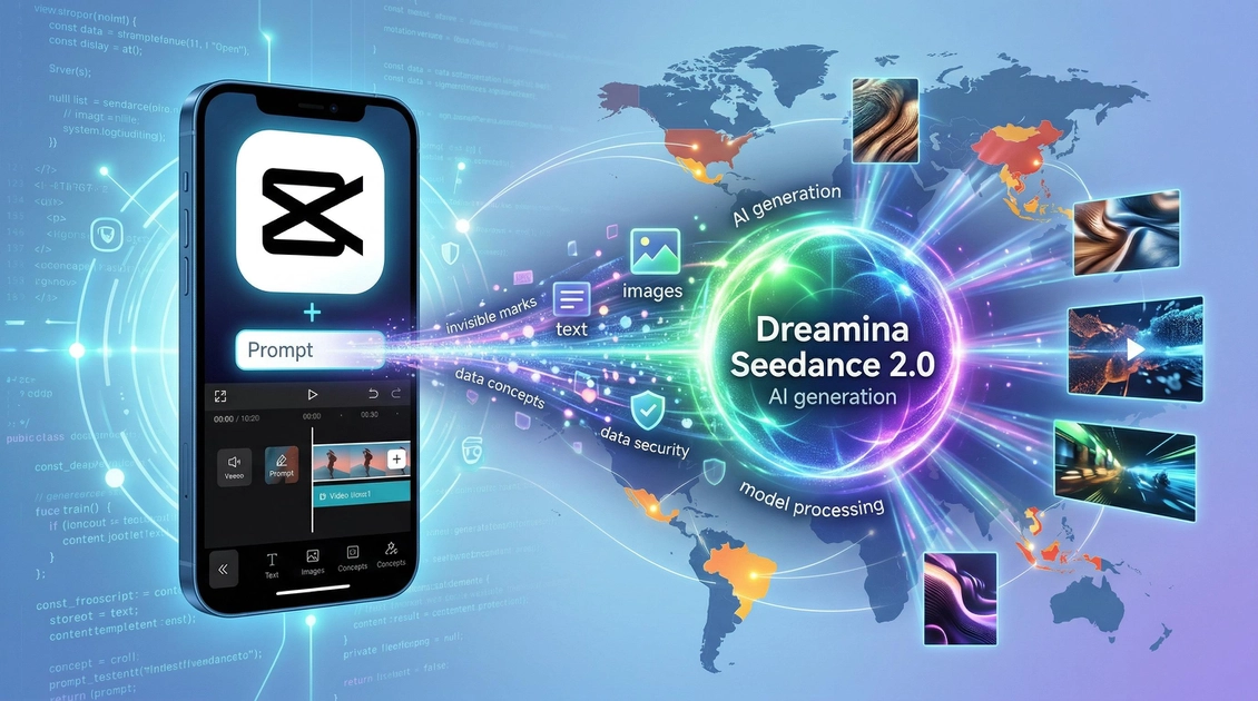 Interface de génération vidéo Dreamina Seedance