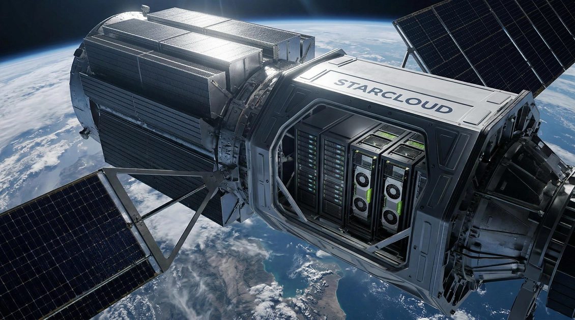 Satellite de data center Starcloud équipé de GPU Nvidia