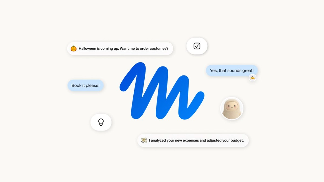 Logo Muse avec exemples de messages de l'agent IA