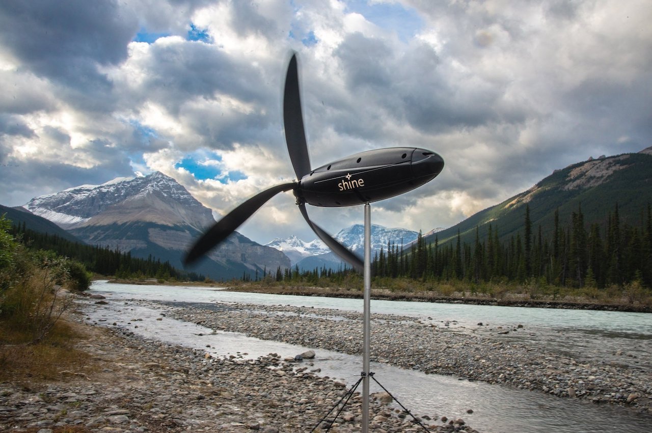 Shine Turbine is one compact and portable wind energy generator