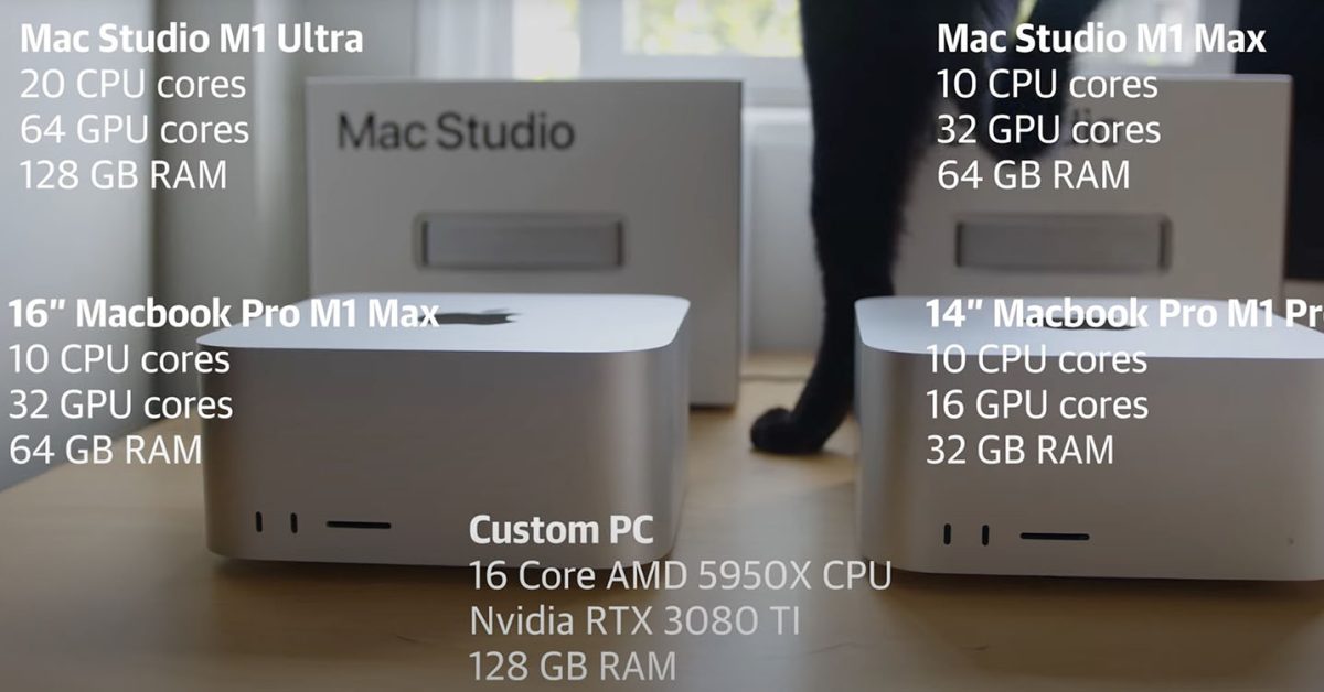 Benchmarks M1 Ultra avec tests d'utilisation en conditions réelles : 40 % à 100 % plus rapide que M1 Max